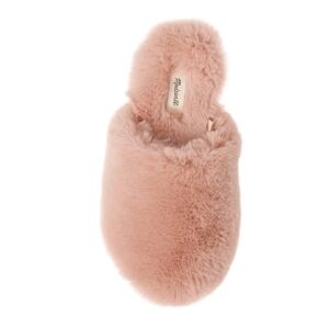 Madewell Pink Fuzzy Slippers Madewell Wallis Faux Fur Slipper Forgotten Petal 6